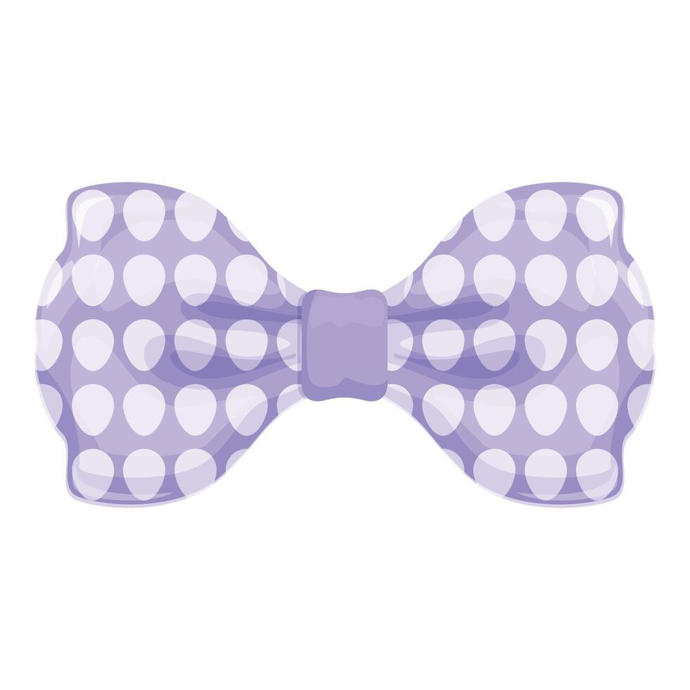 Purple bow tie with white polka dots providing a touch of whimsy and elegance vector
