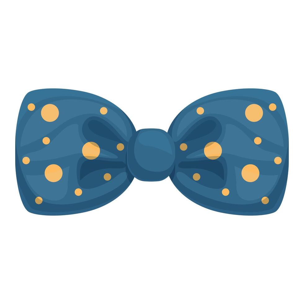 Blue bow tie with yellow polka dots providing a touch of elegance and style vector