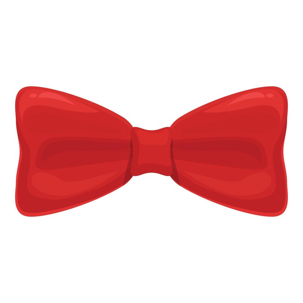 Classic red bow tie is laying flat on a white background vector