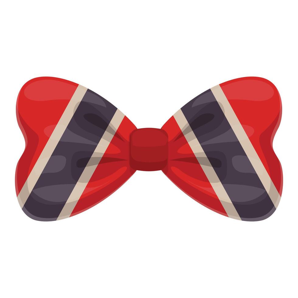 Red and blue striped bow tie symbolizing elegance and sophistication for formal events vector