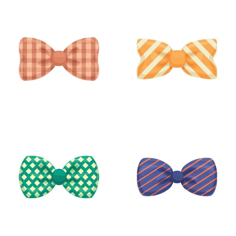 Set of elegant bow ties illustration vector