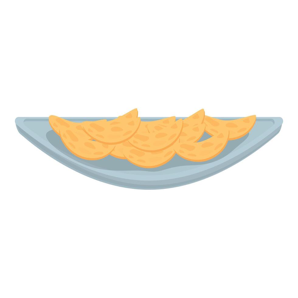 Tasty fried empanadas served on a plate as an appetizer vector