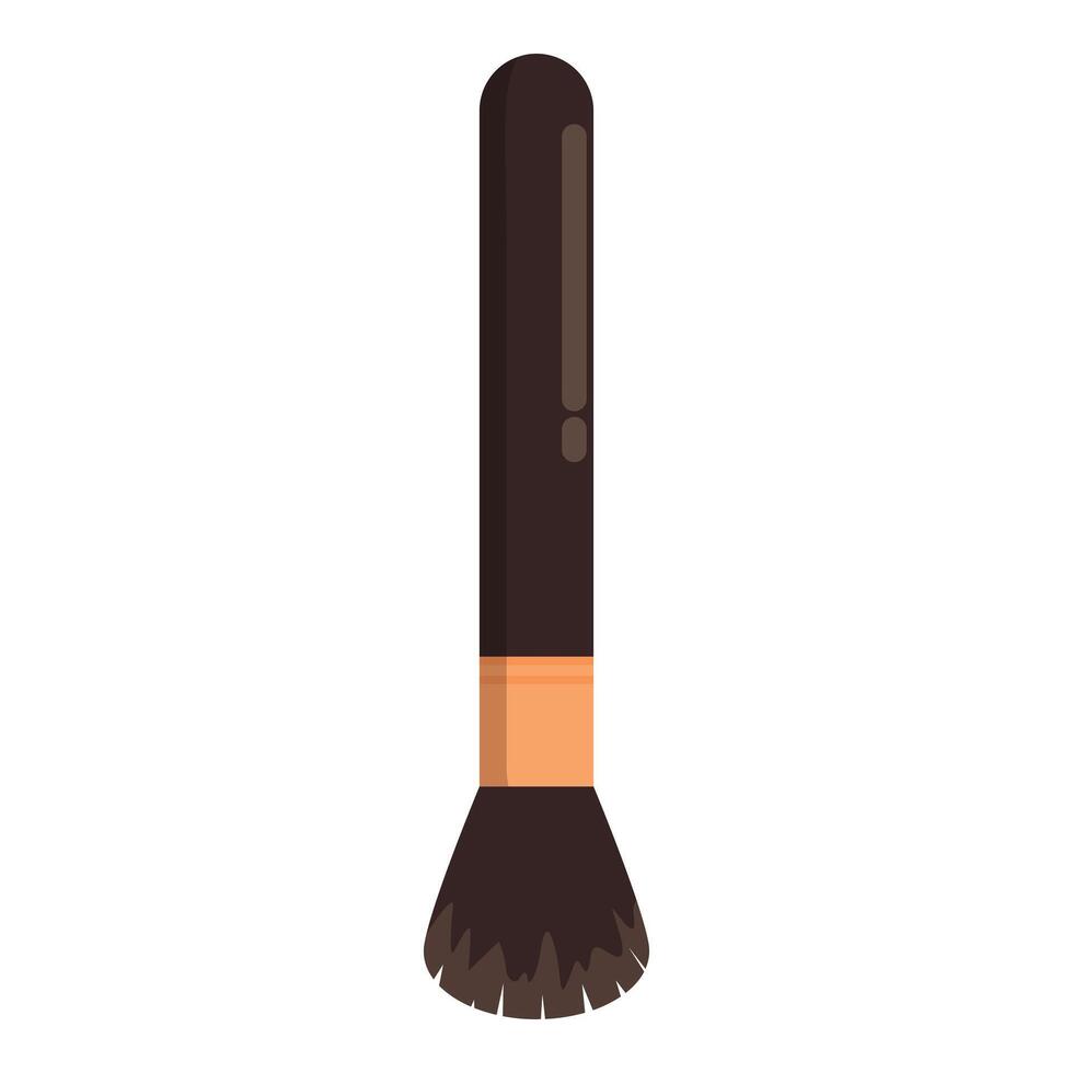 Makeup brush with black handle for applying foundation or blush vector