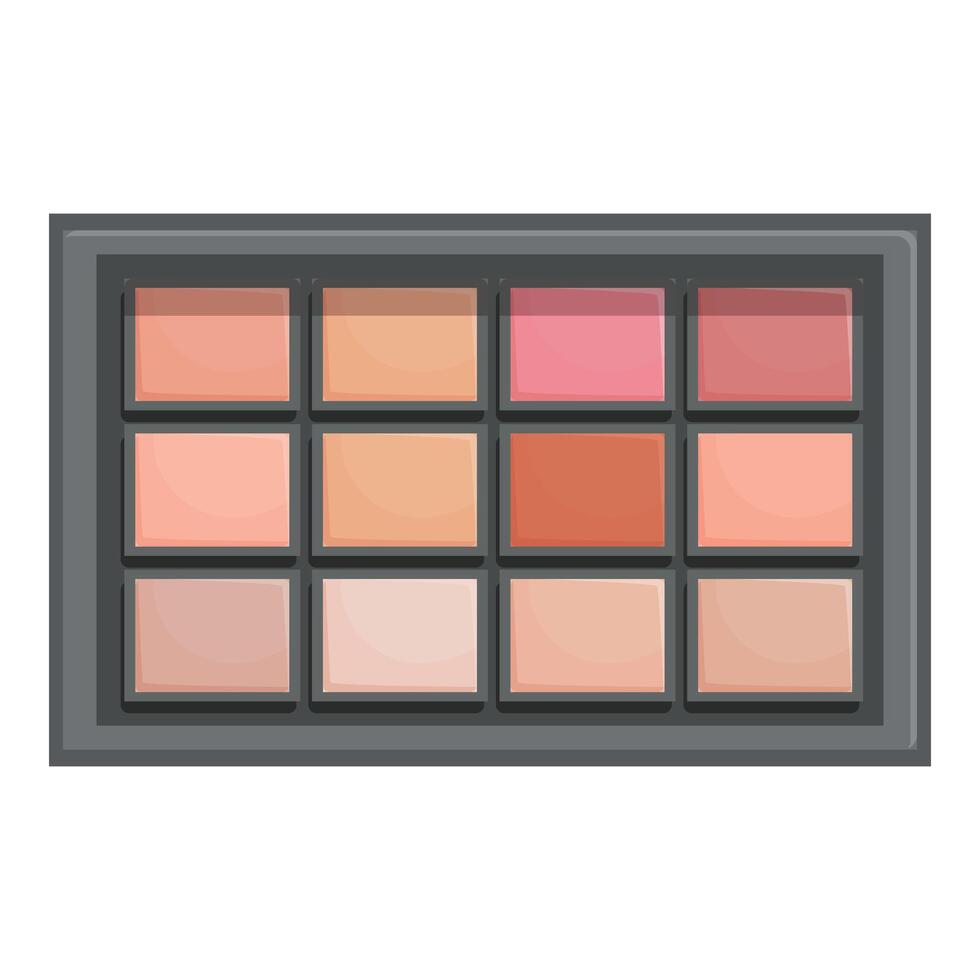 Professional makeup palette offering variety of colors for applying makeup vector