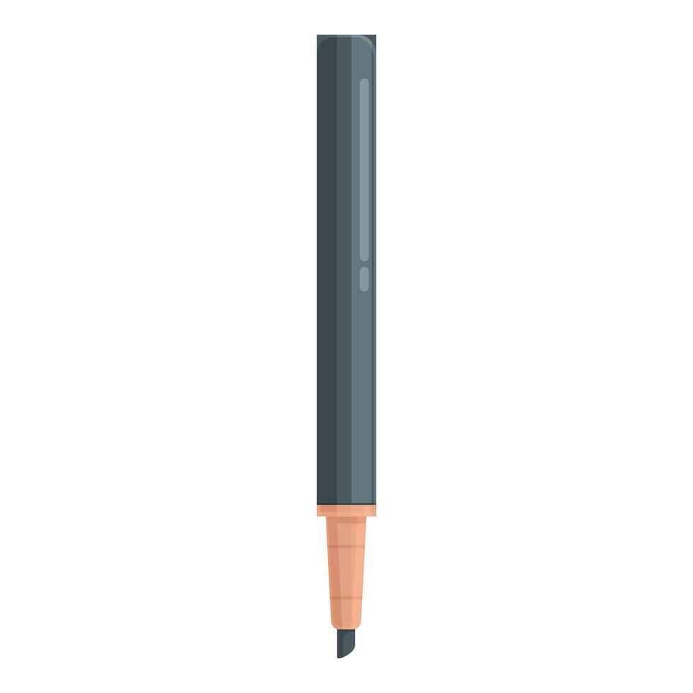Black felt tip marker pen drawing a line vector