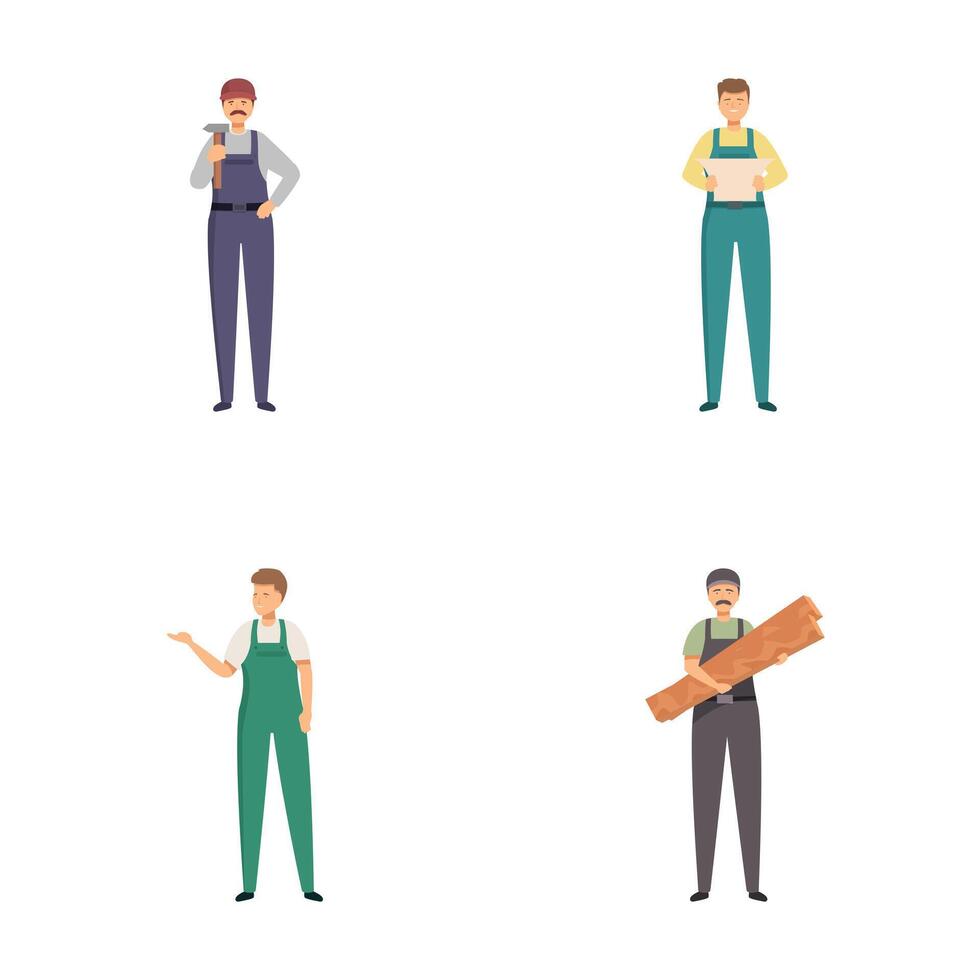 Set of professional men characters in various occupations vector