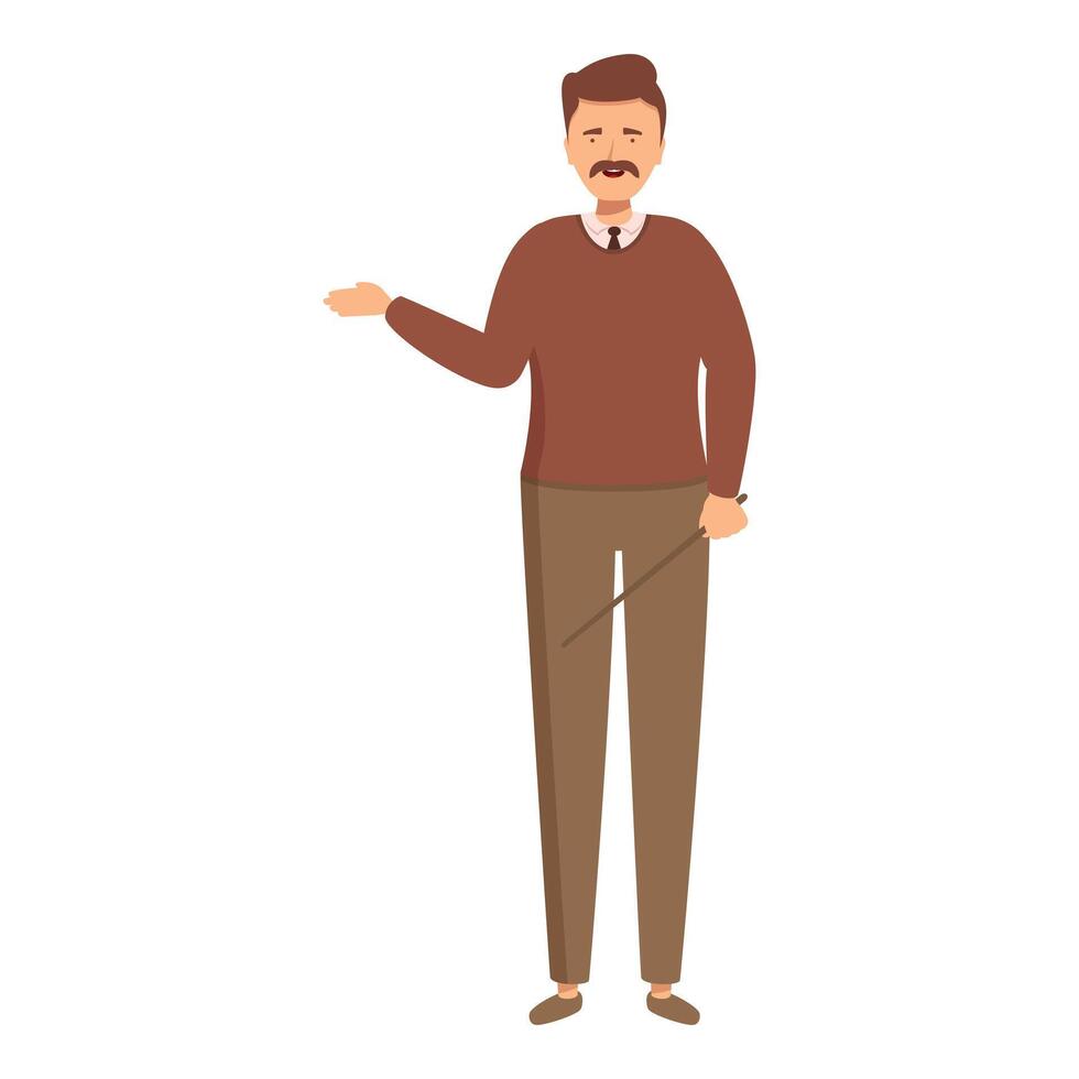 Male teacher standing and explaining something during a lesson at college vector