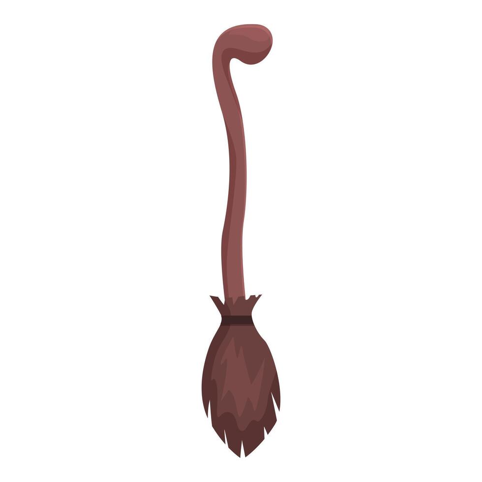 Witch's broom is standing against a white background vector