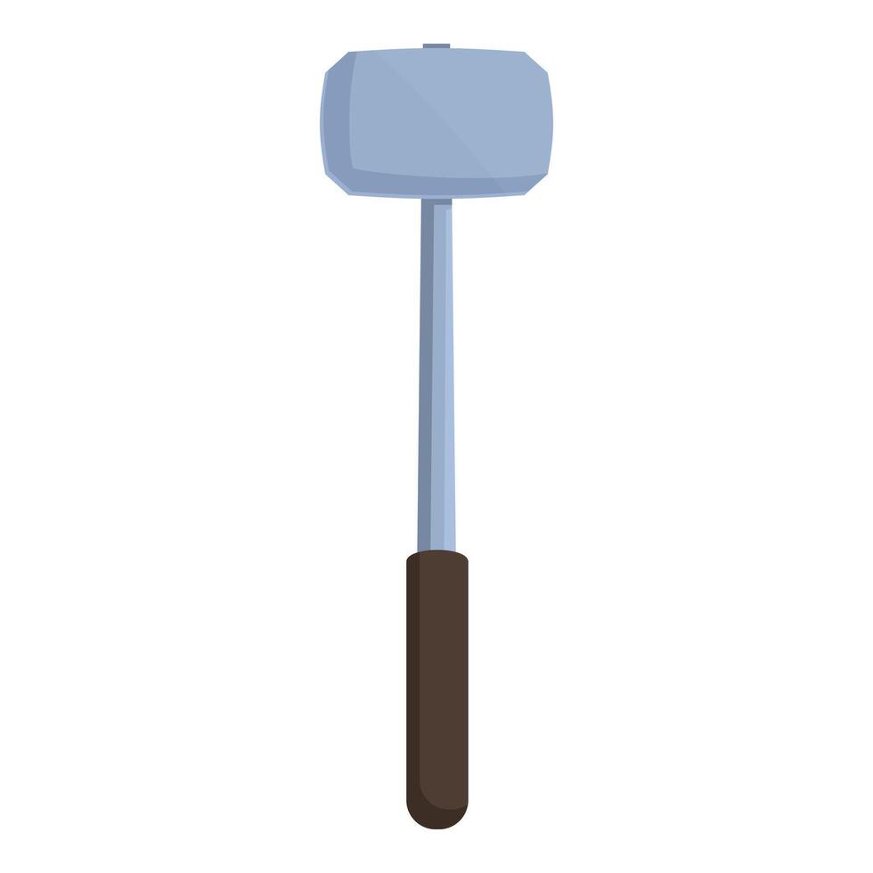 Large metal sledgehammer with a wooden handle is standing upright vector