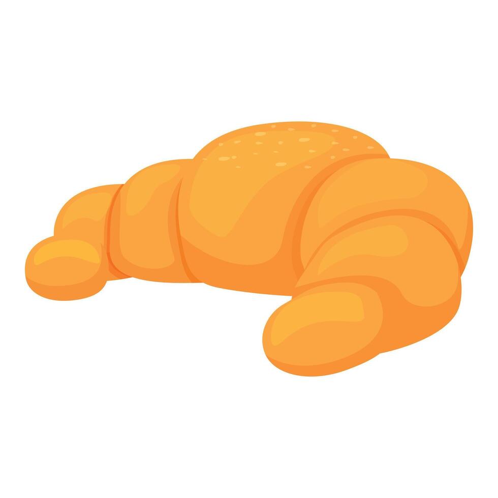 Freshly baked croissant isolated on white background for breakfast vector