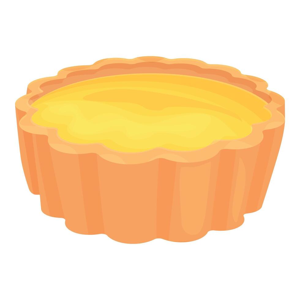 Delicious egg tart with wavy edges is waiting for you vector