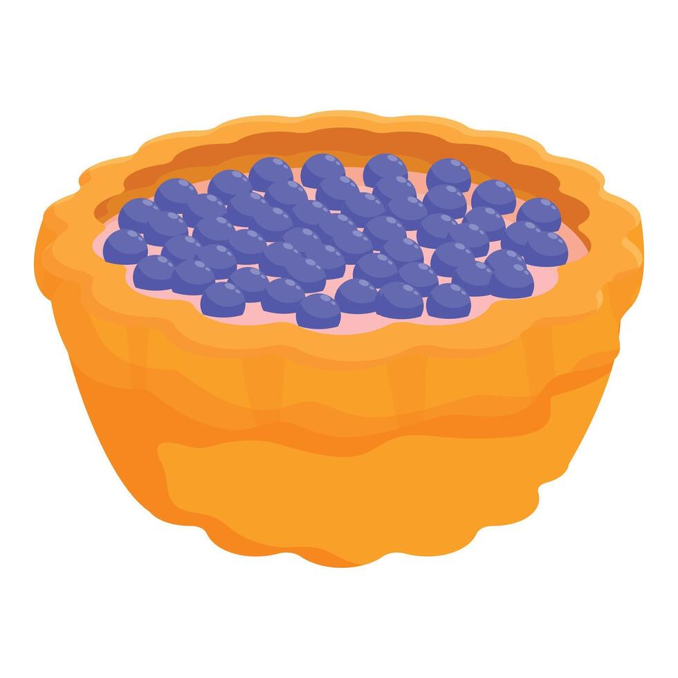 Delicious blueberry pie baking in a pastry crust for dessert vector