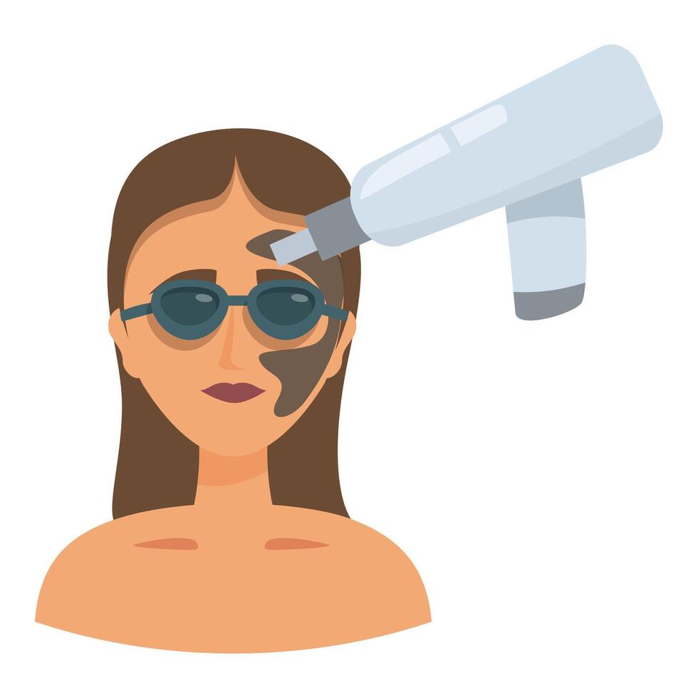 Beautician applying mud mask with special tool on client face vector