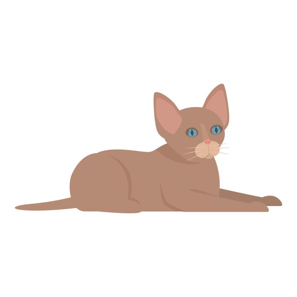 Brown kitten relaxing on white background vector