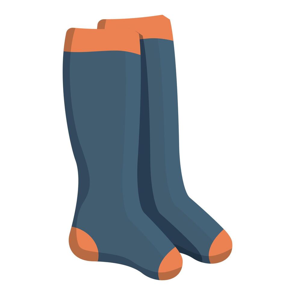 Long socks standing up on invisible feet with orange toe and heel vector