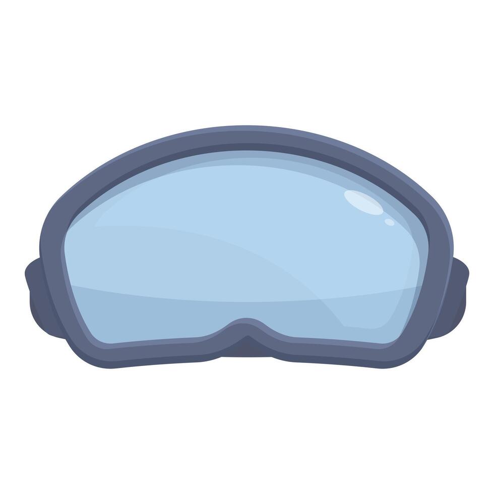 Ski goggles protecting eyes while skiing downhill vector