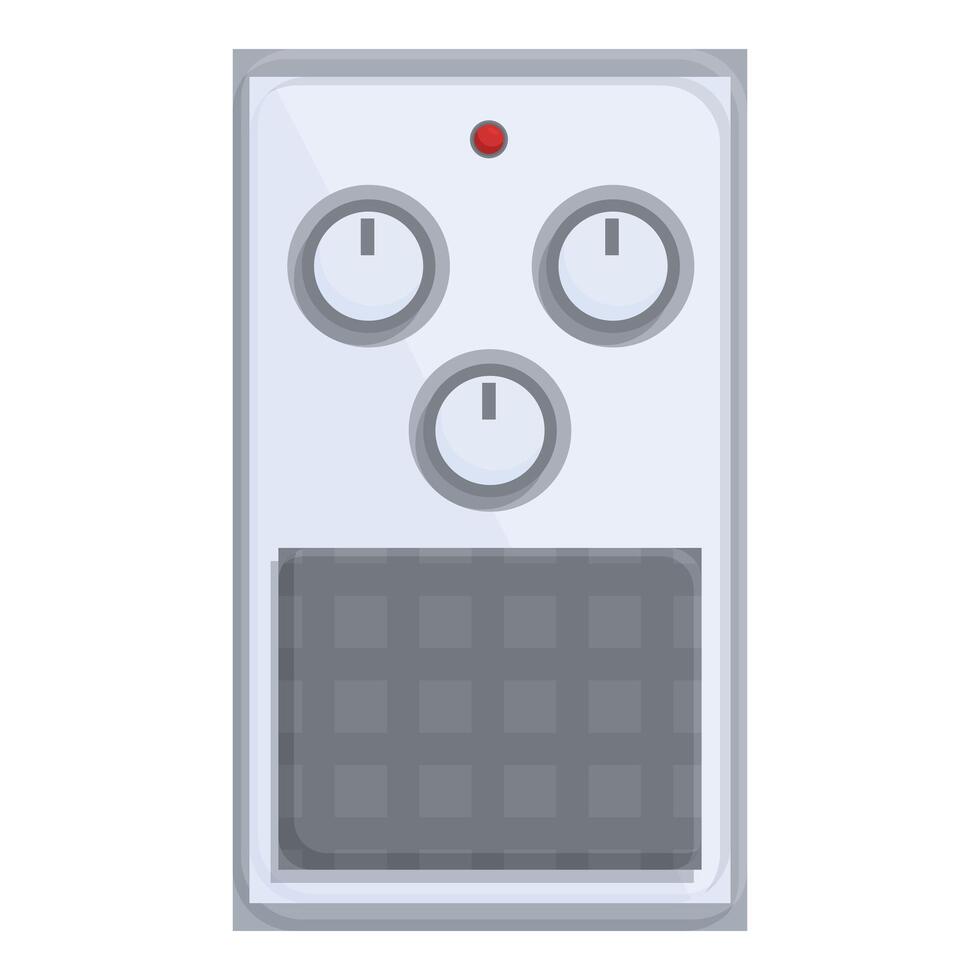 Modern electric heater panel with buttons showing temperature control vector