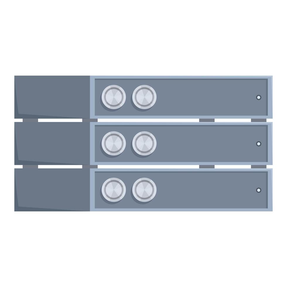 Data center server stack providing cloud computing services vector