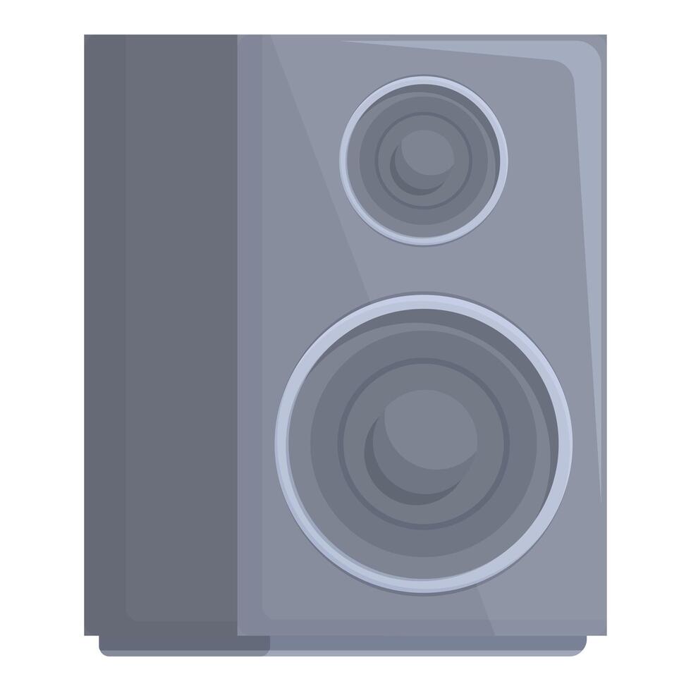 Gray speaker blasting modern music for audiophiles vector