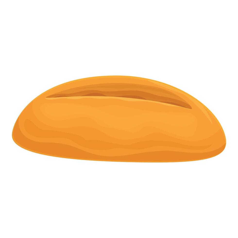 Delicious crusty bread is lying on a white background vector