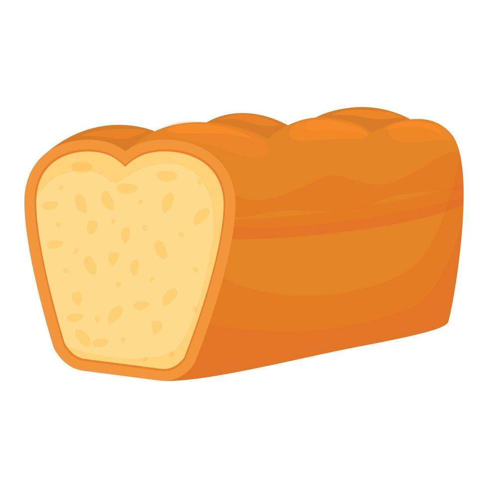 Freshly baked loaf of bread with a slice cut out vector