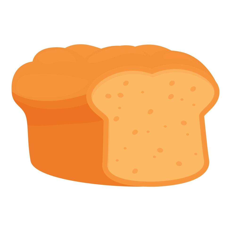 Freshly baked loaf of bread showing soft inside vector