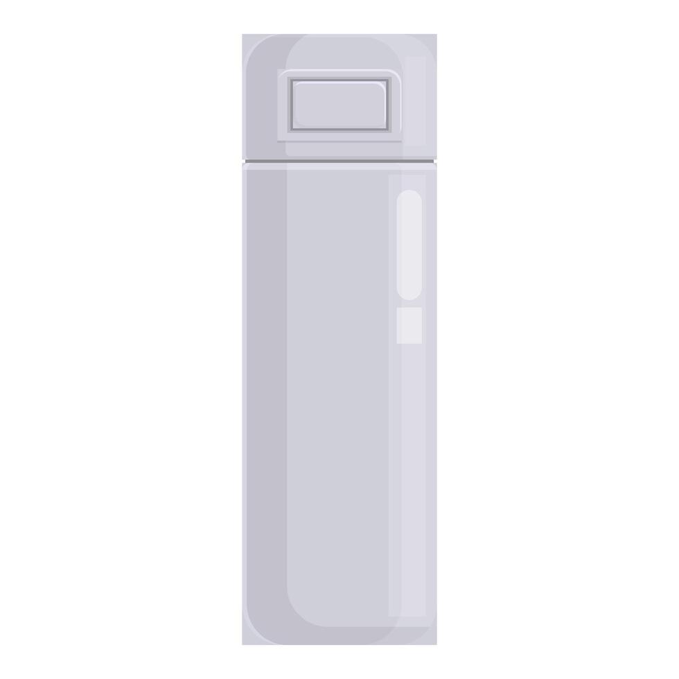Modern refrigerator cooling food and drinks inside kitchen vector