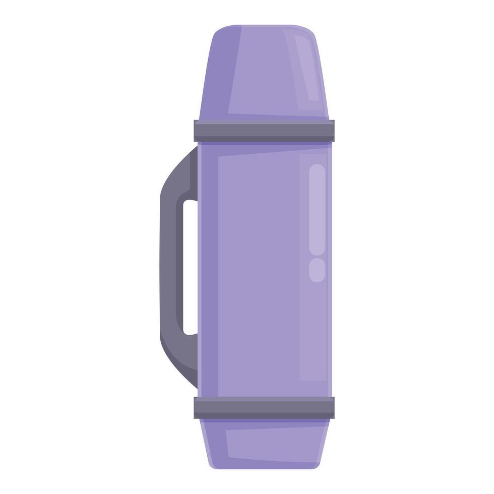 Thermos flask keeping drinks hot or cold for hiking trip vector