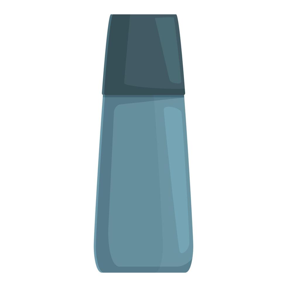 Blue thermos flask keeping your drink hot or cold vector