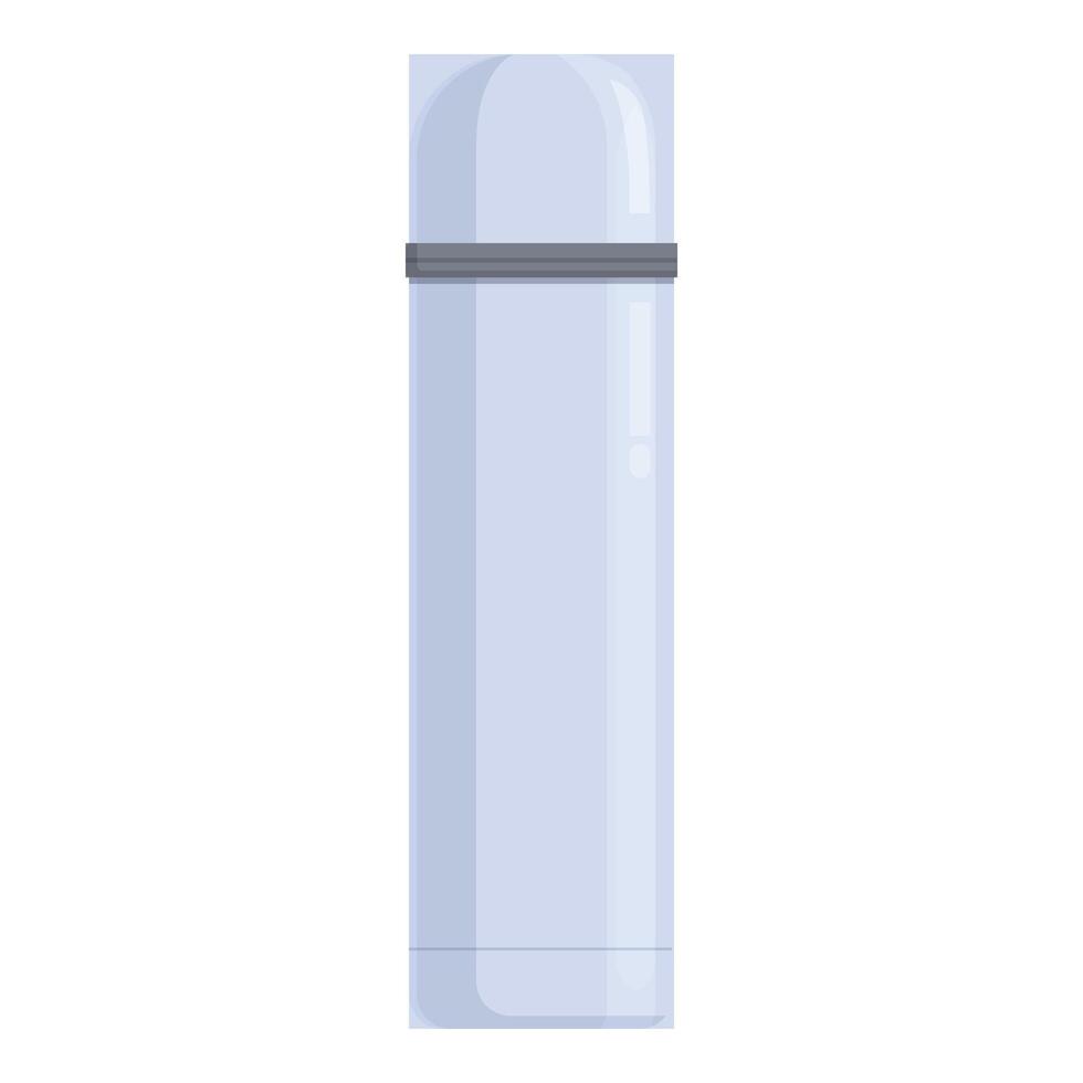 Metal thermos flask keeping your drinks hot or cold vector