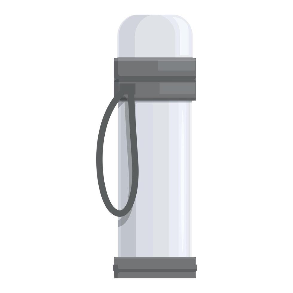 White thermos flask keeping your drink warm or cold vector