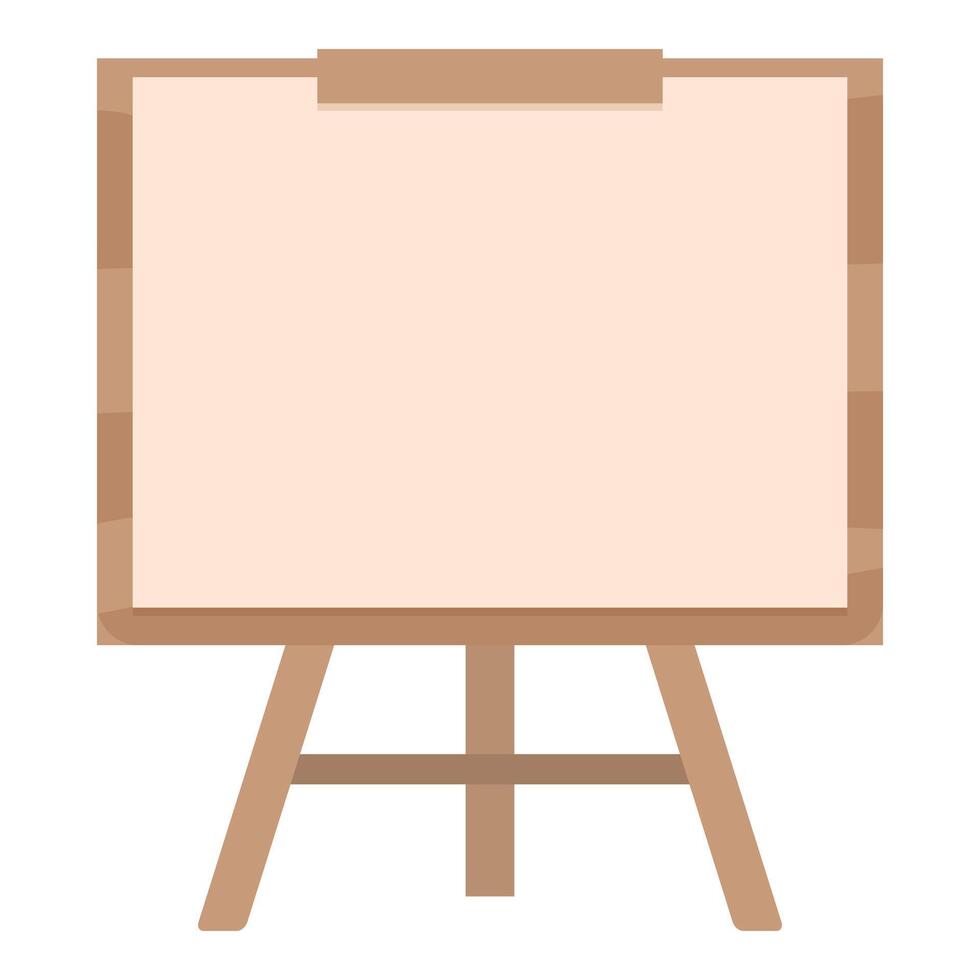 Empty whiteboard on wooden tripod is waiting for presentation in classroom vector
