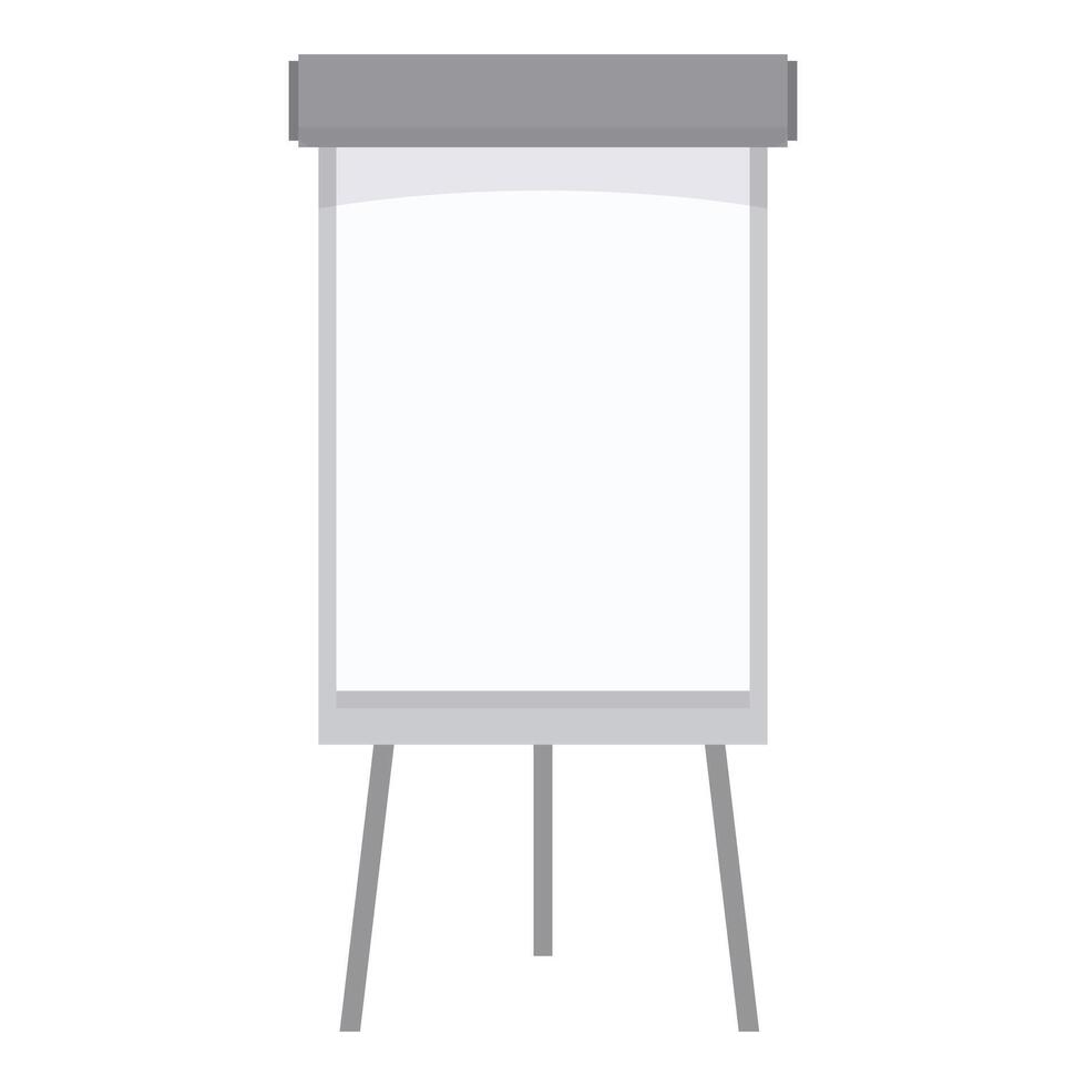 Blank whiteboard on wooden tripod for presentations and brainstorming vector