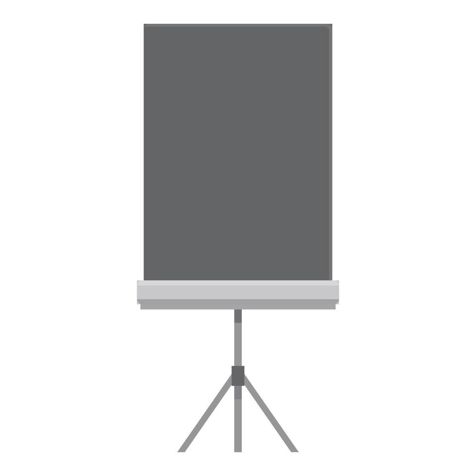 Blank projection screen standing on tripod for presentations and conferences vector