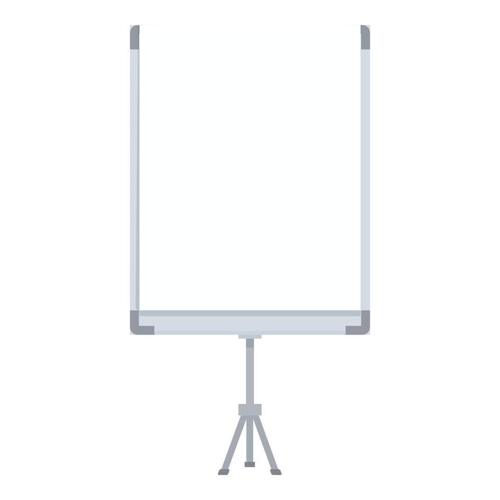 Empty whiteboard standing on tripod for business presentations vector