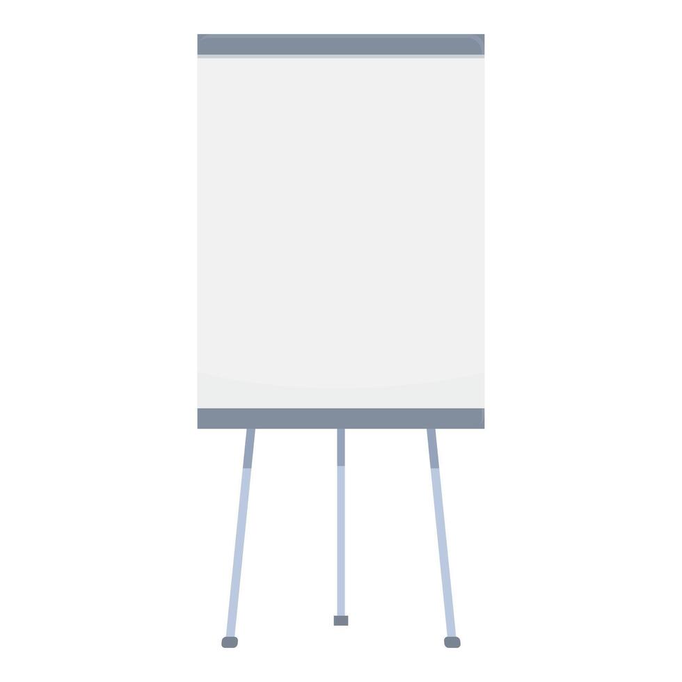 Empty whiteboard is standing on a tripod in the meeting room vector