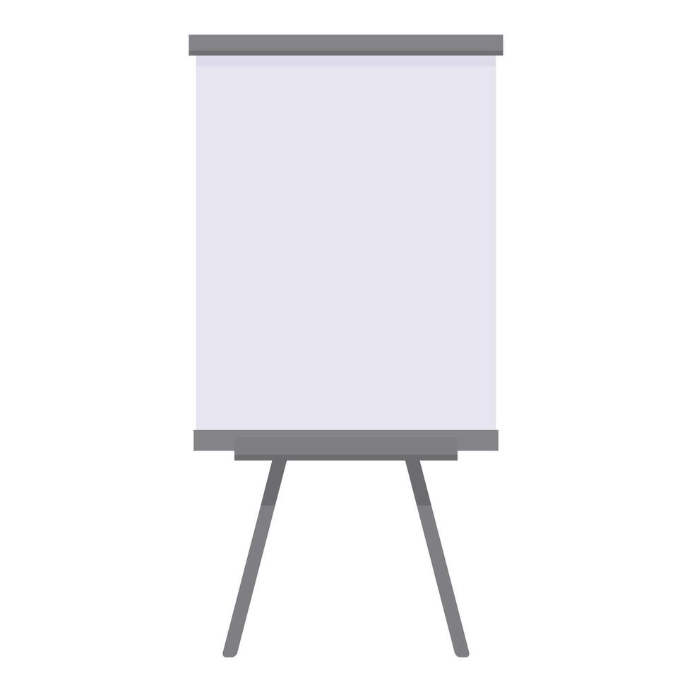 Blank whiteboard on tripod stand for business presentation vector