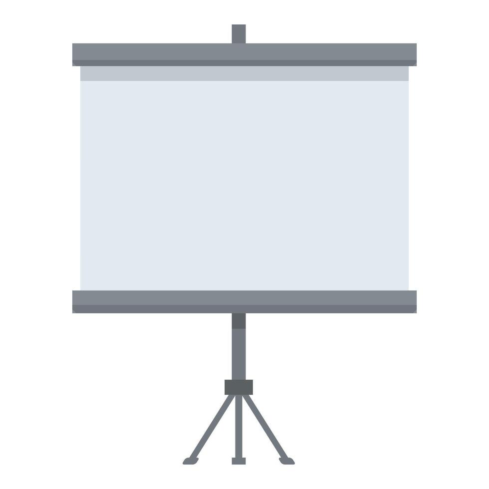 Blank projection screen standing on tripod for presentation in meeting room vector