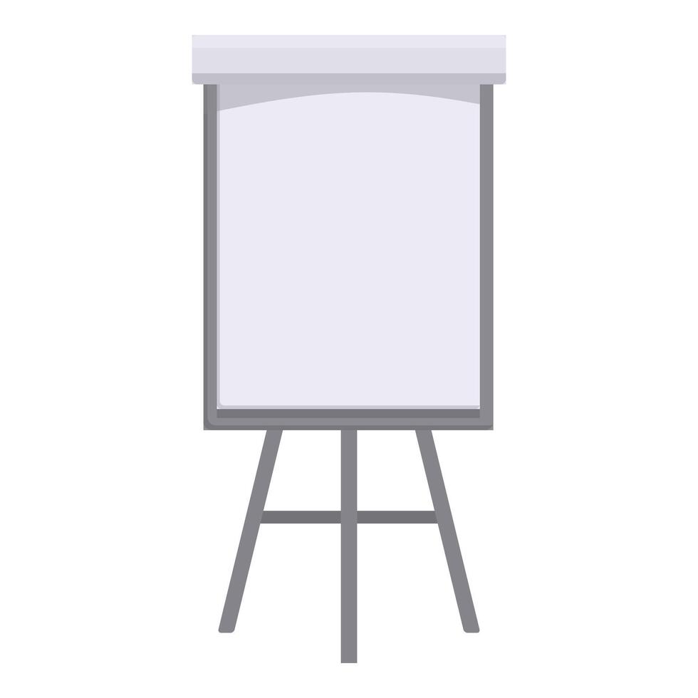 Empty whiteboard on wooden tripod for projecting business presentations vector