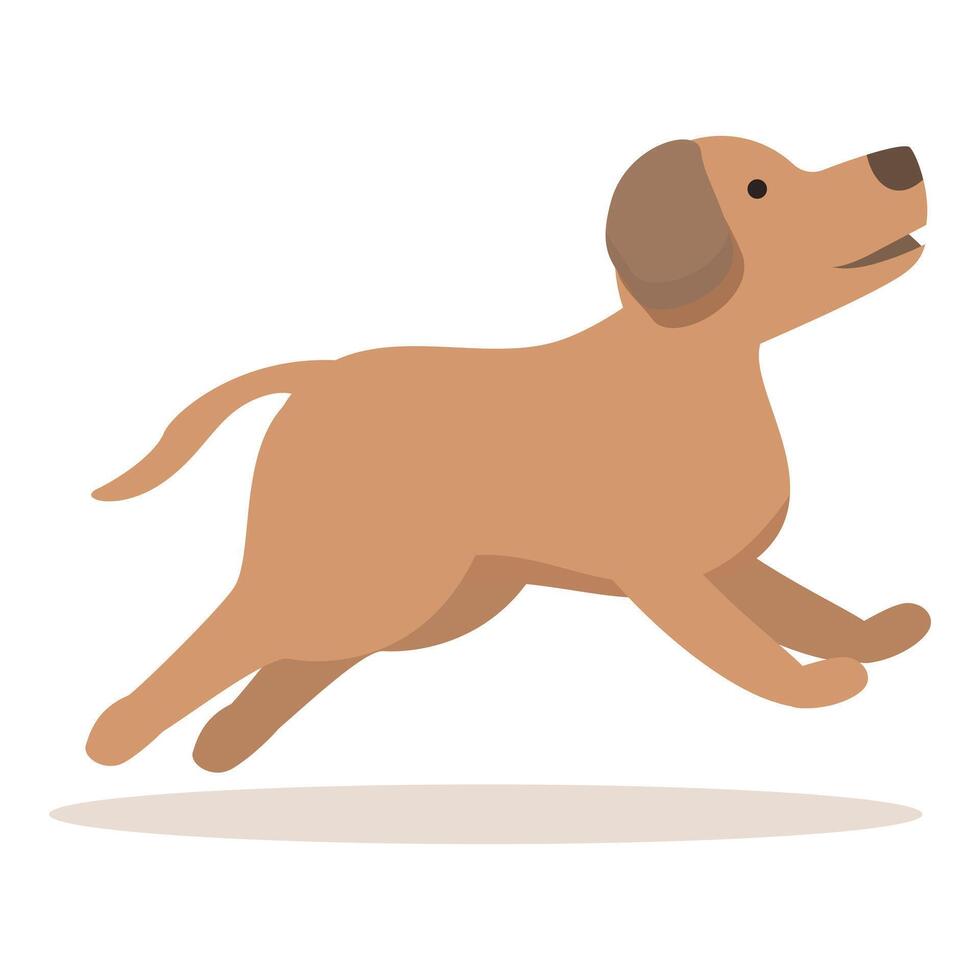 Happy dog running and jumping in the air with tongue out vector