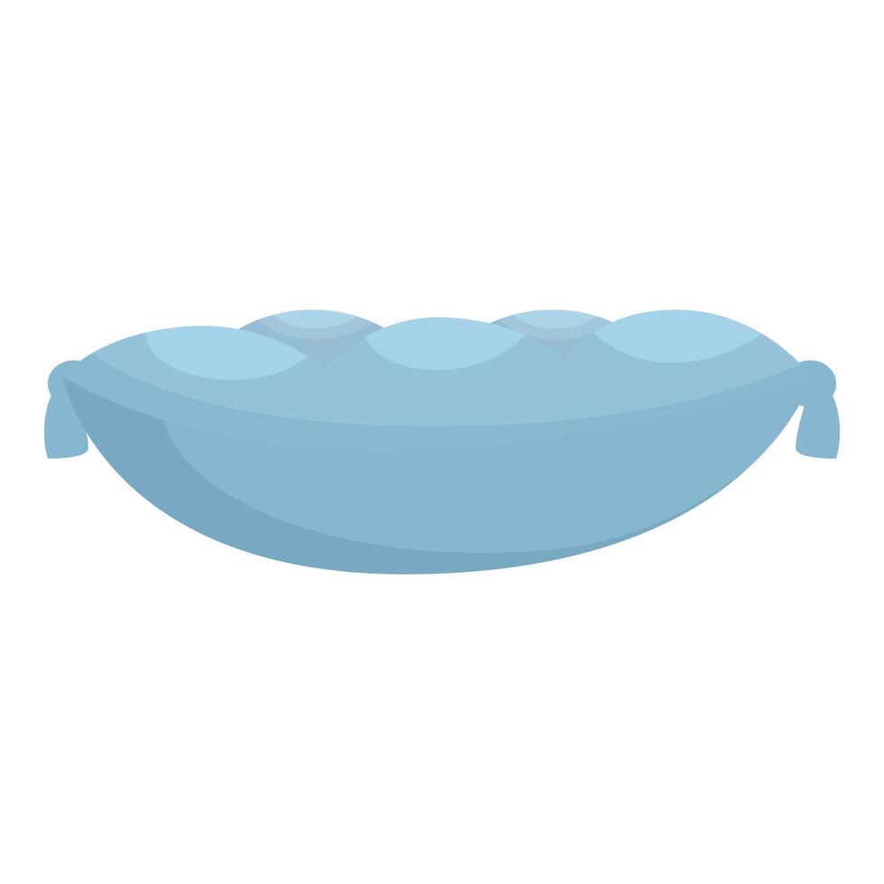 Soft pillow with tassels providing comfortable sleep vector