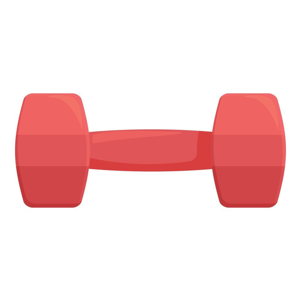 Red dumbbell for weight training promoting physical activity vector