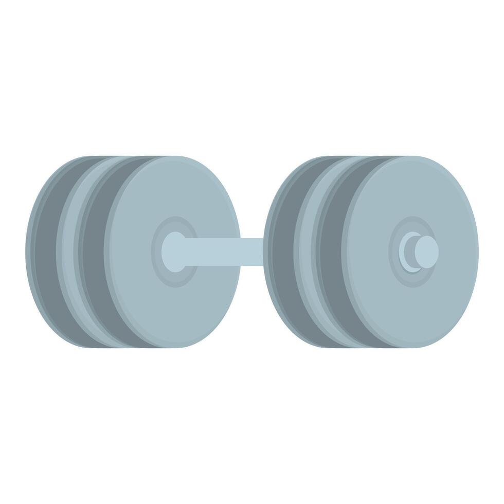 Adjustable dumbbell with weights for bodybuilding training vector