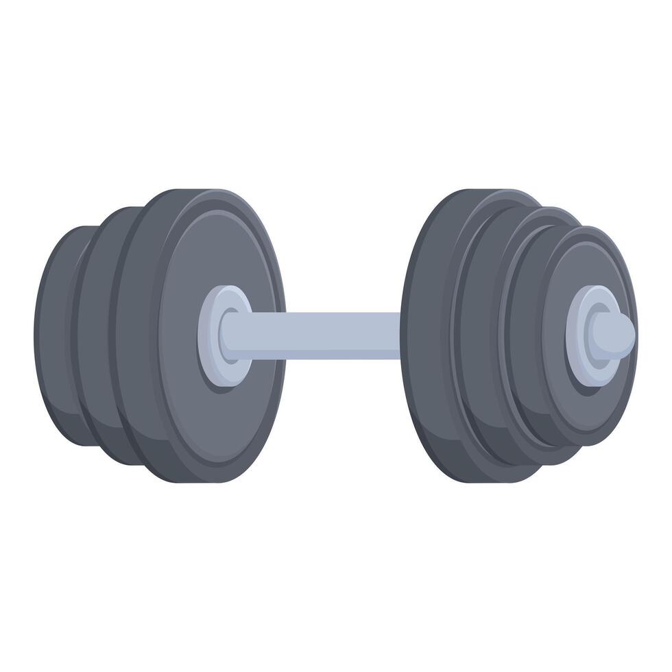 Heavy steel dumbbell for bodybuilding training vector