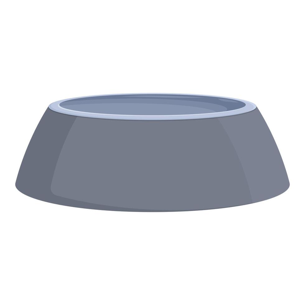 Empty dog bowl waiting for food on white background vector