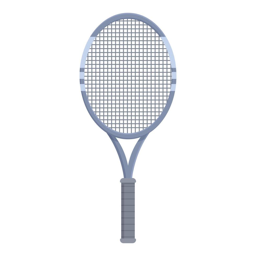 Professional tennis racket standing ready for match point vector