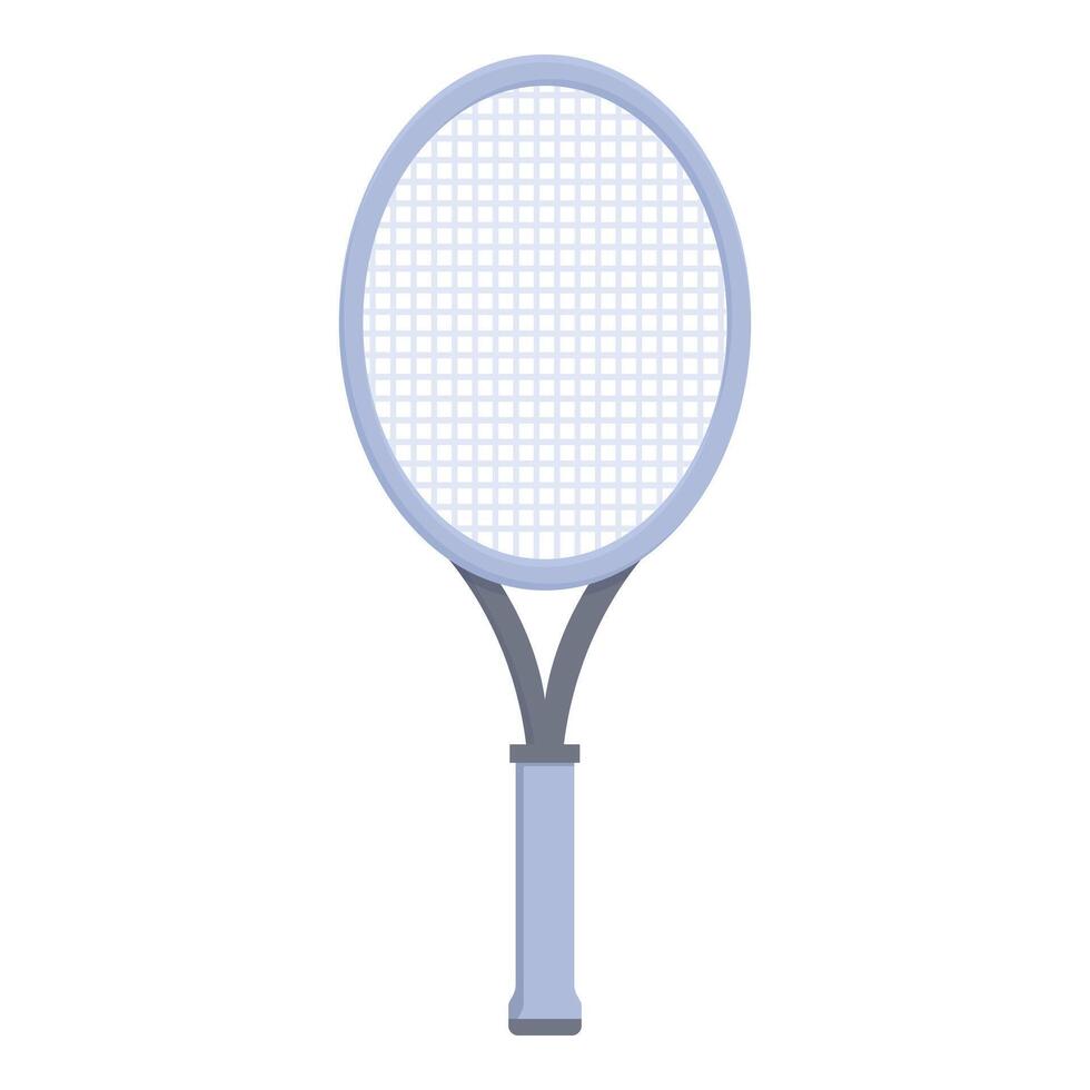 Tennis racket standing upright on white background vector