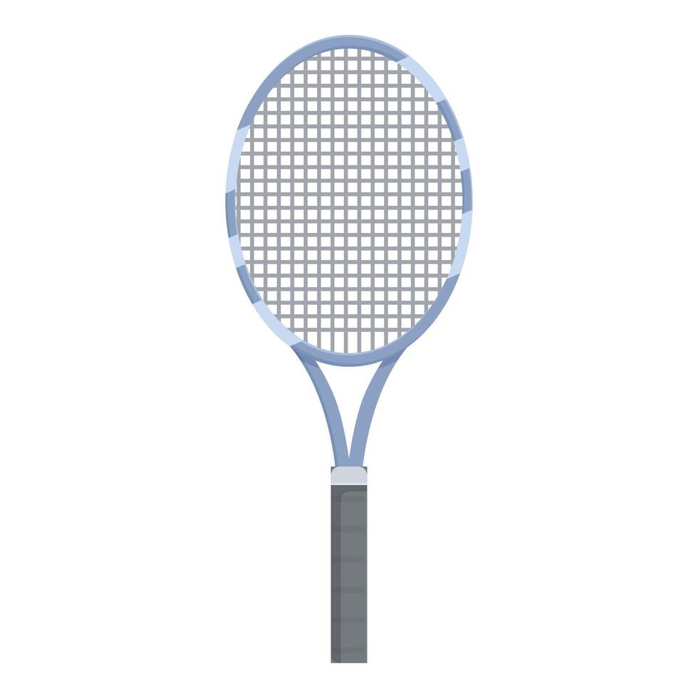 Tennis racket standing up with strings and grip tape vector