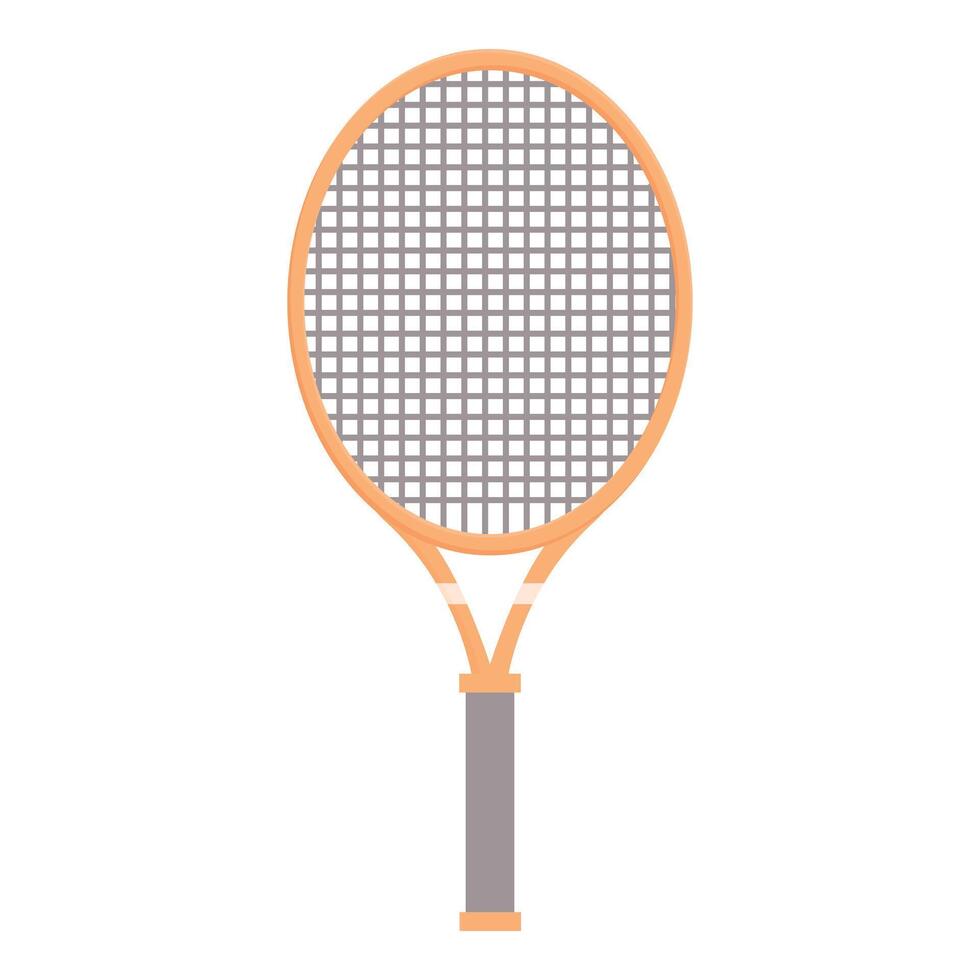 Tennis racket standing up with strings and handle isolated vector