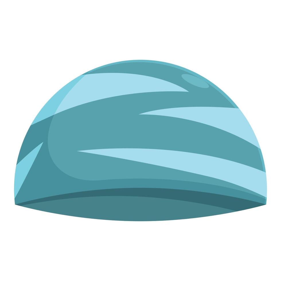 Blue swimming cap for professional training and races vector